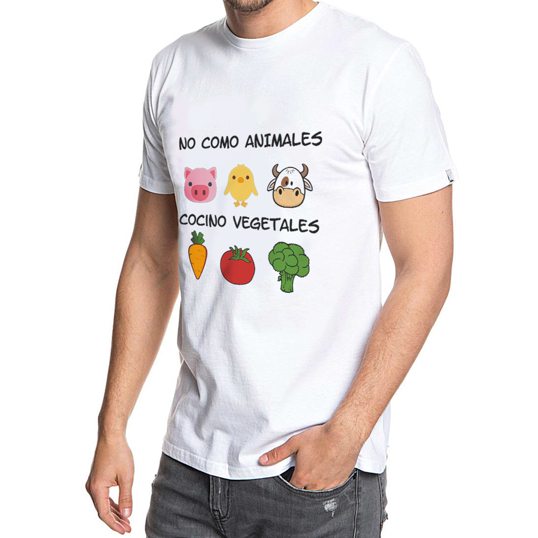 Camiseta | No animales, cocino vegetales (chico) – Santuario Gaia